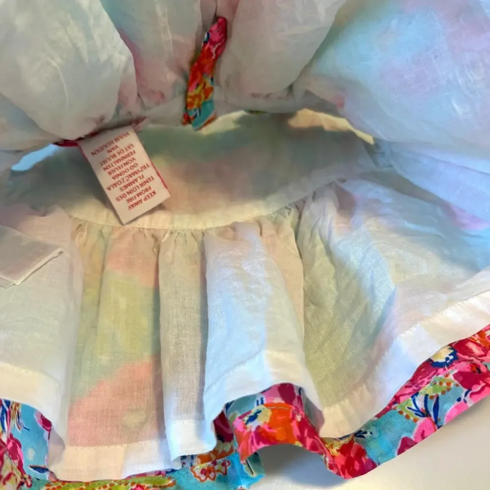 Tommy Bahama Floral Sundress Blue Pink Girls 12M